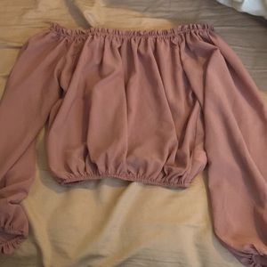 Pink off shoulder top